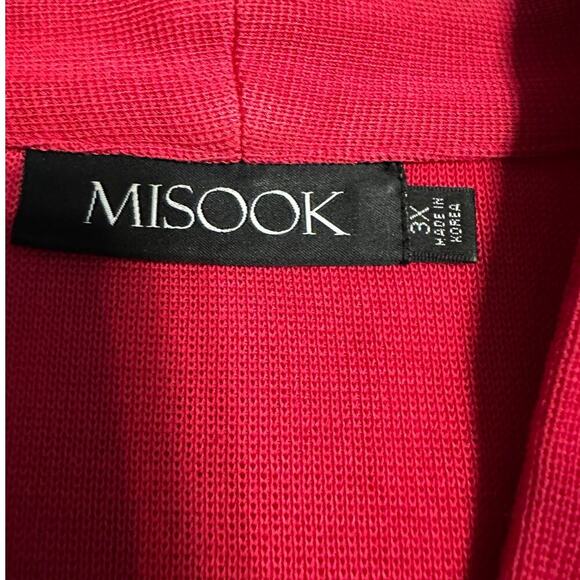 MISOOK Blazer Size 3X Plus Size Curve Jacket Hot Pink Button Business Office - Picture 3 of 6
